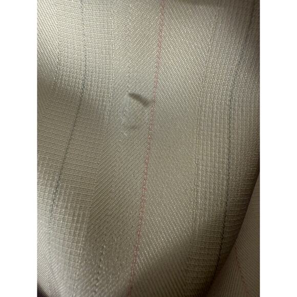 Y2K Cato 2pc Cream Pink Gray Striped Suit. Jacket and Pants Women's Size 14 - Picture 2 of 7